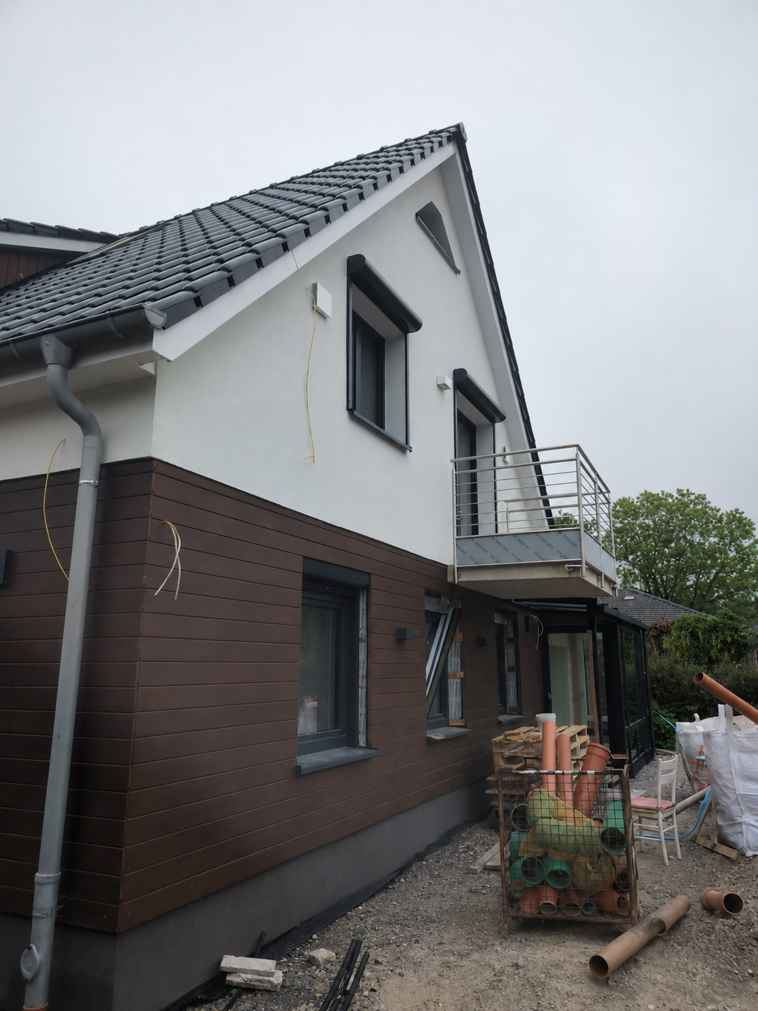 Wohngebäude in Delmenhorst während der Fertigstellung
